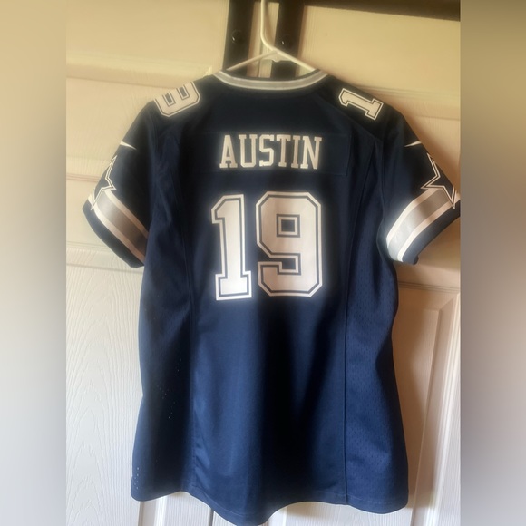Dallas Cowboys #19 Miles Austin Navy Blue Jersey Size Large for Women - Picture 6 of 6